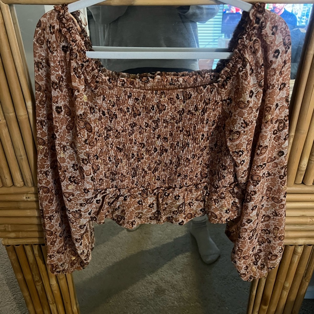 Floral Smocked Off-Shoulder Top